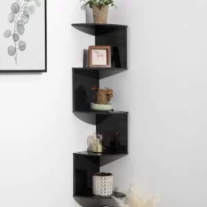 2/4/5 Layers Wooden PVC Corner Shelf Burlywood Storage Shelf Boho Home Decoration Floating Wall Organizer Room Decors Aesthetic - Image 11