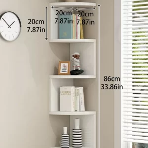 2/4/5 Layers Wooden PVC Corner Shelf Burlywood Storage Shelf Boho Home Decoration Floating Wall Organizer Room Decors Aesthetic - Image 7