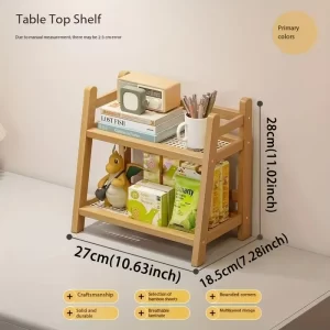 2-layer Imitation Rattan Storage Rack, Cup Storage Rack, Desktop Miscellaneous Water Cup Storage Rack - Image 6