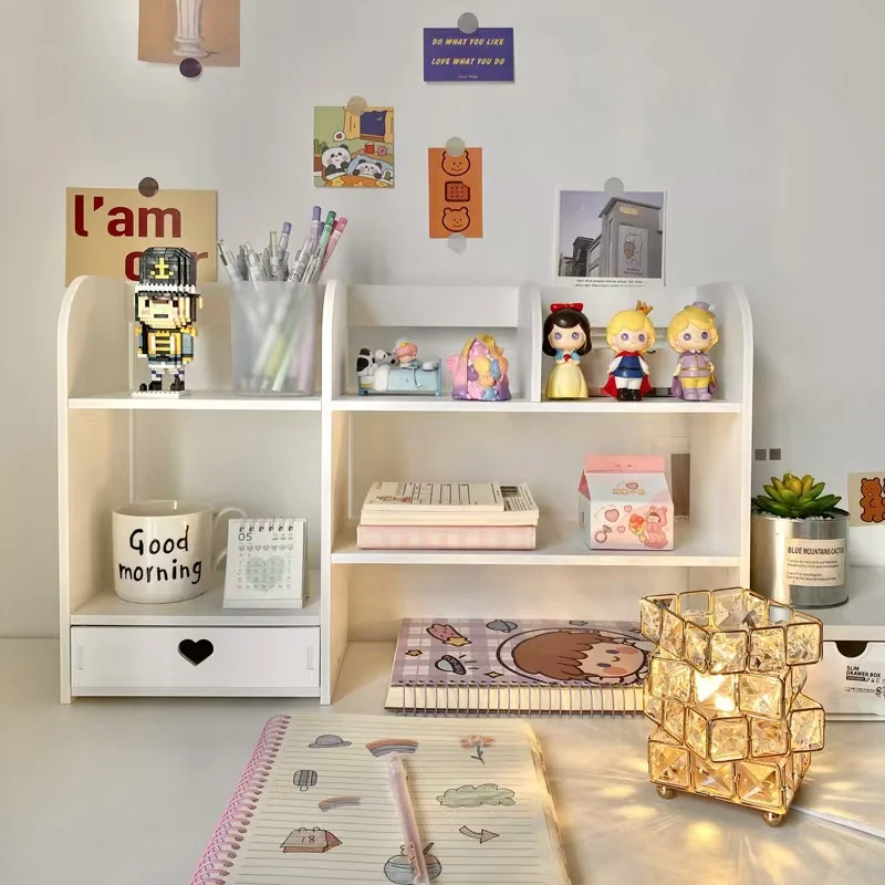 Double-Layer Desktop Organizer Rack Stationery Office Desk Accessories Storage Desktop Cosmetics Organizers Storage Shelf - Image 1